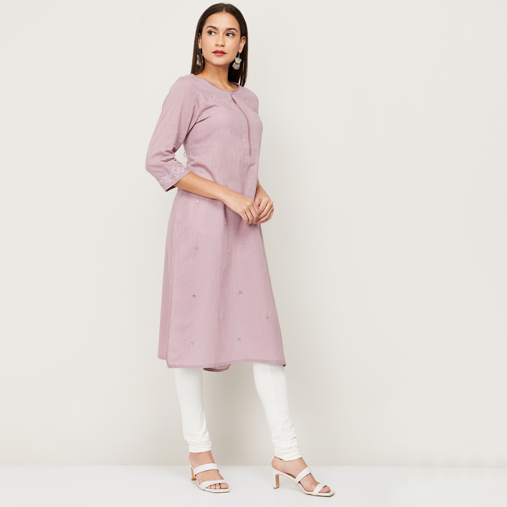 ميلانج نفسجي كورتا-women-clothing-ethnicwear-kurtas-image-3