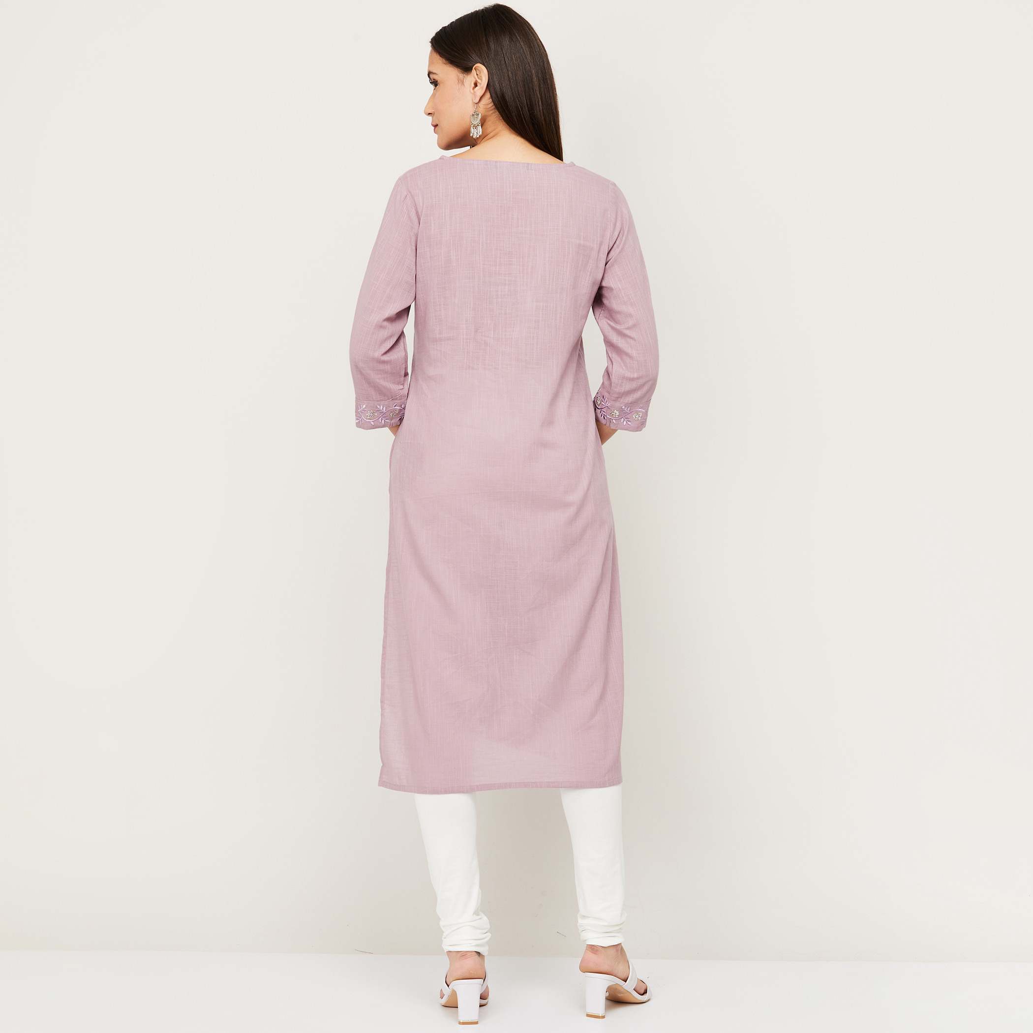 ميلانج نفسجي كورتا-women-clothing-ethnicwear-kurtas-image-5
