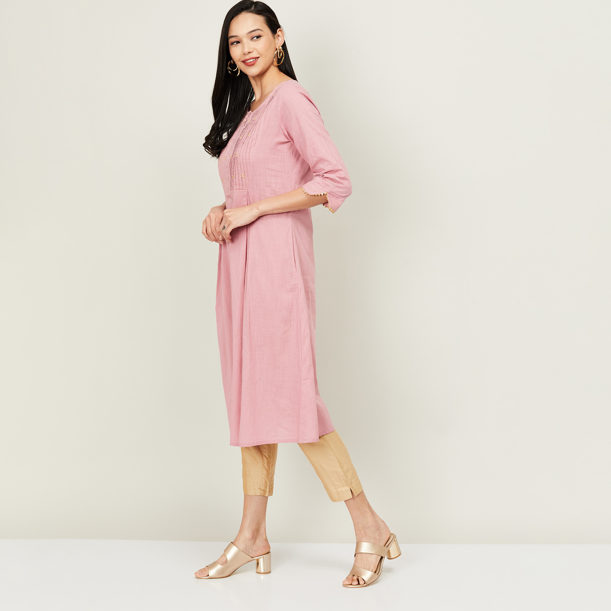ميلانج لون القرنفل كورتا-women-clothing-ethnicwear-kurtas-image-2