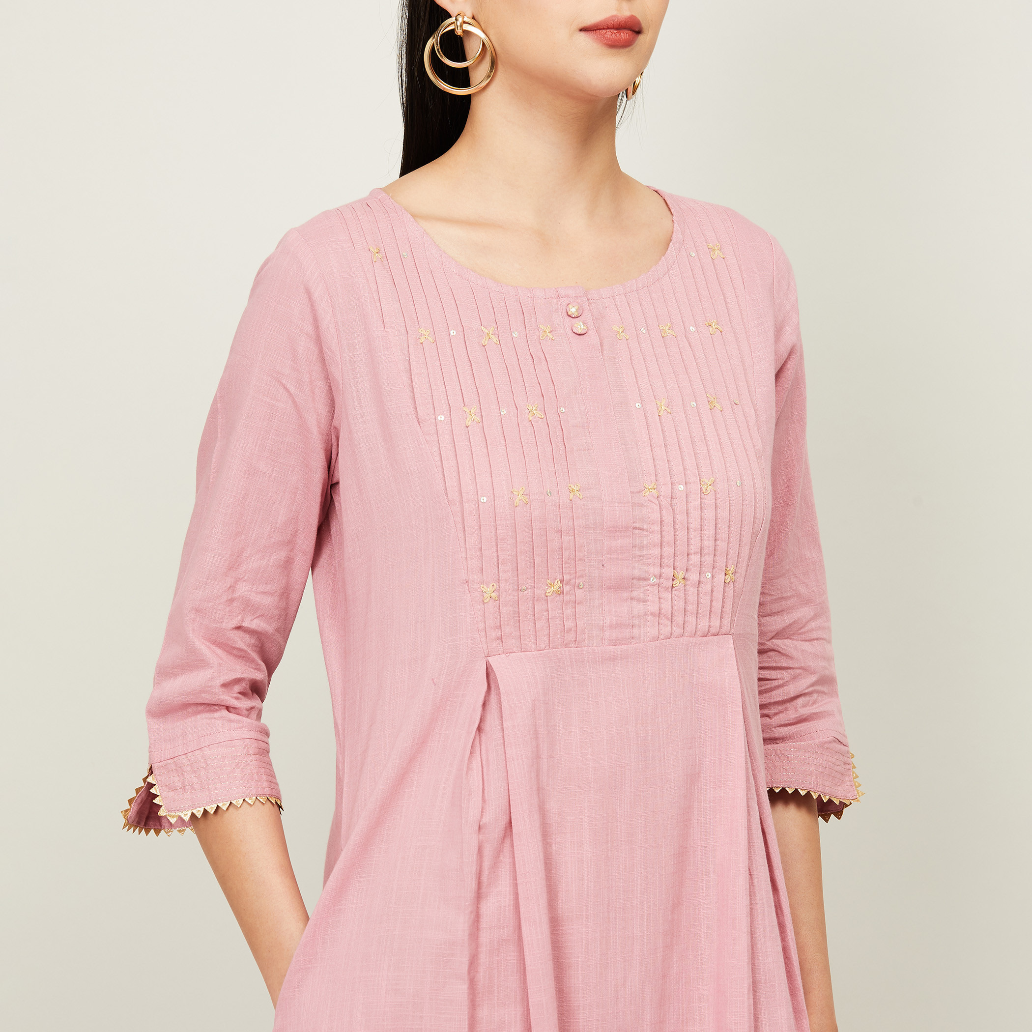 ميلانج لون القرنفل كورتا-women-clothing-ethnicwear-kurtas-image-4