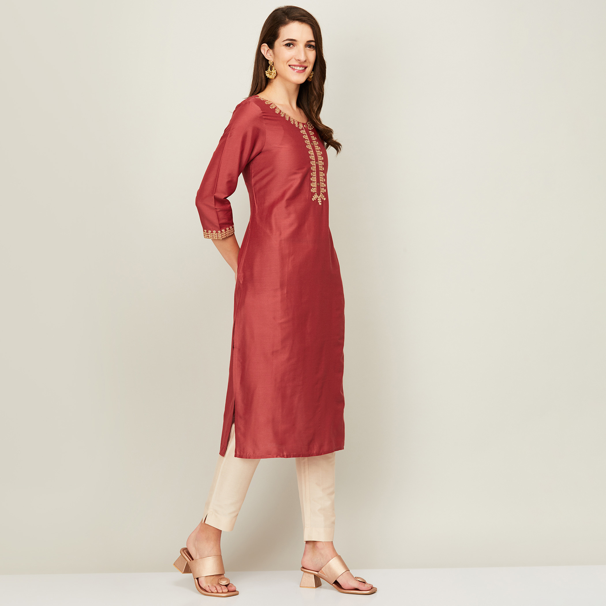 ميلانج لون القرنفل قمم-women-clothing-ethnicwear-kurtas-image-2
