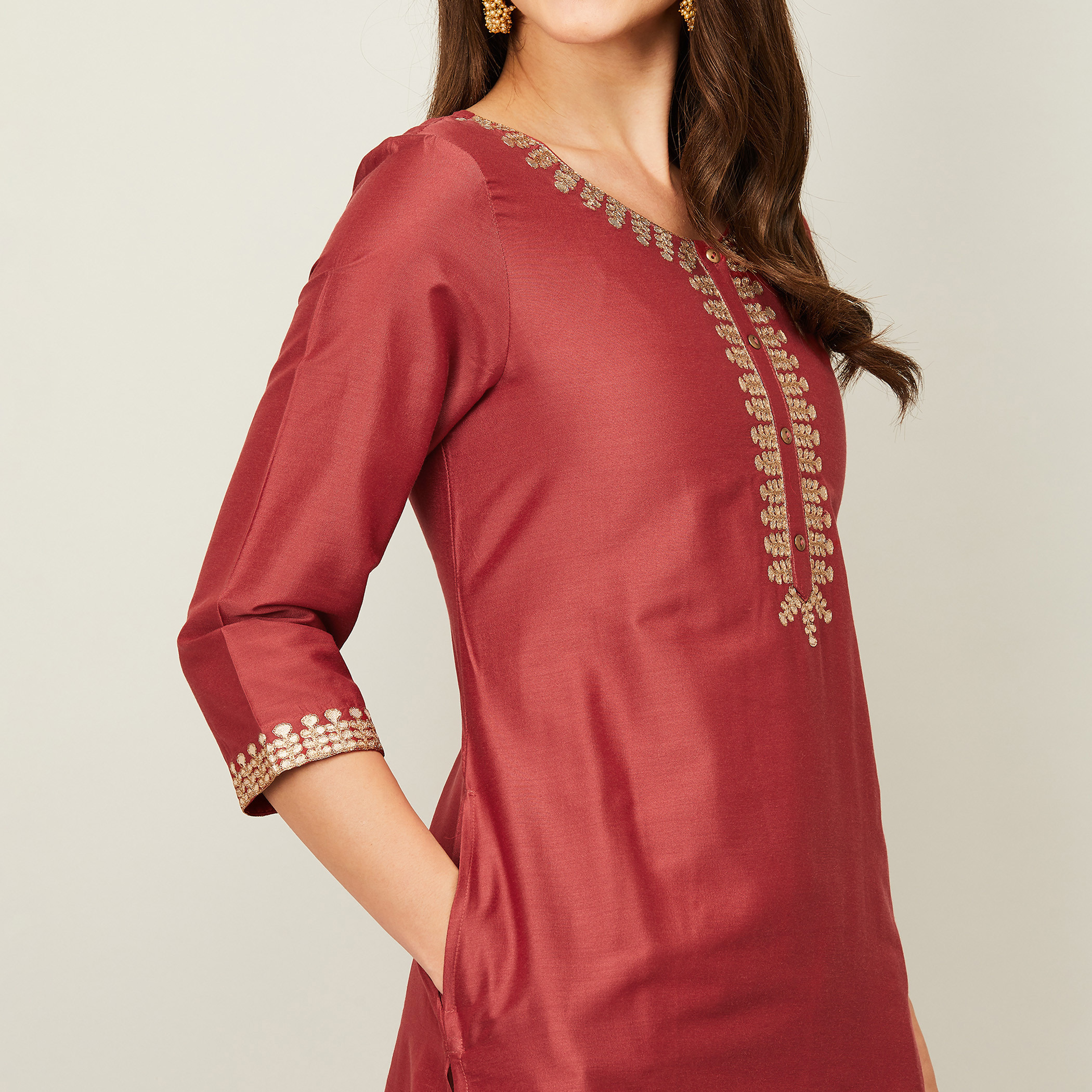 ميلانج لون القرنفل قمم-women-clothing-ethnicwear-kurtas-image-4