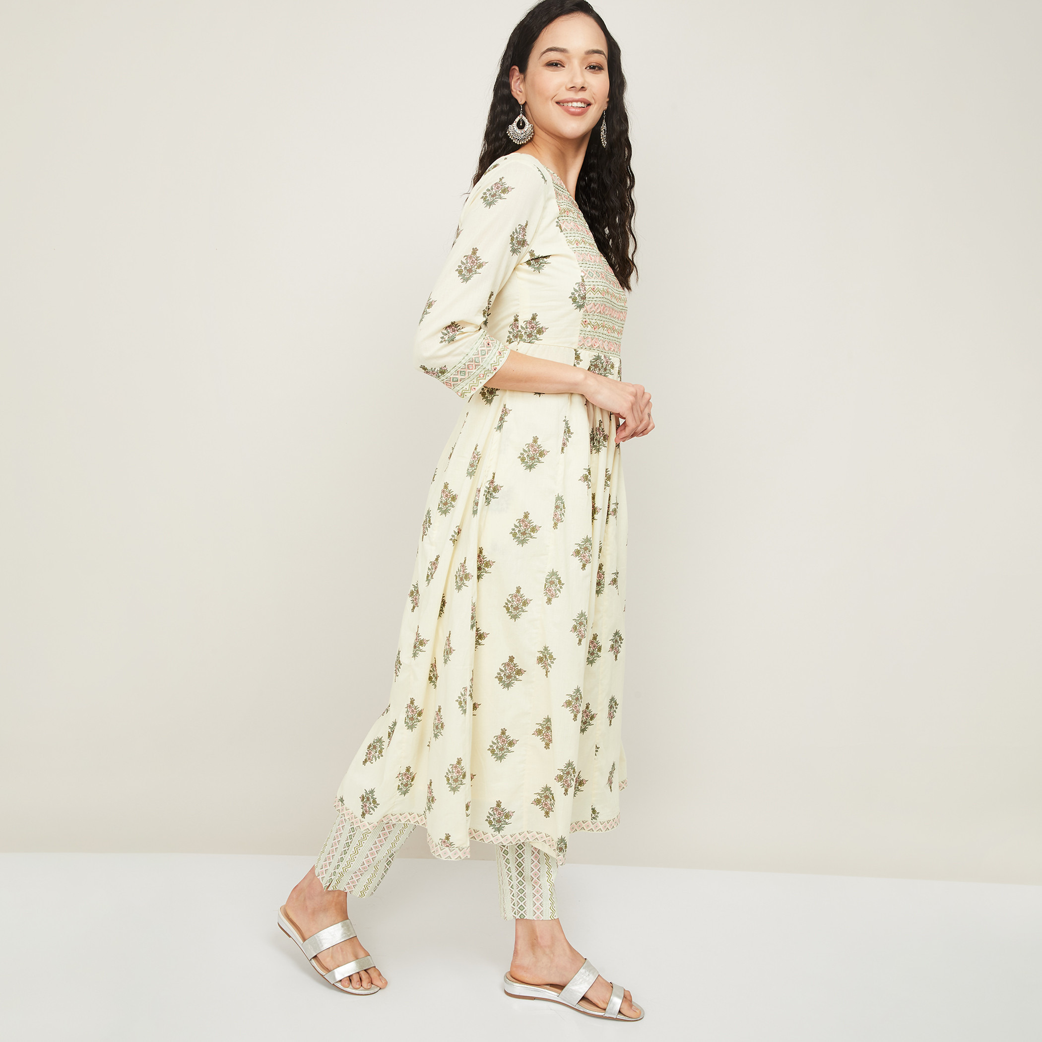 ميلانج كريم قمم-women-clothing-ethnicwear-salwarsuits-image-3