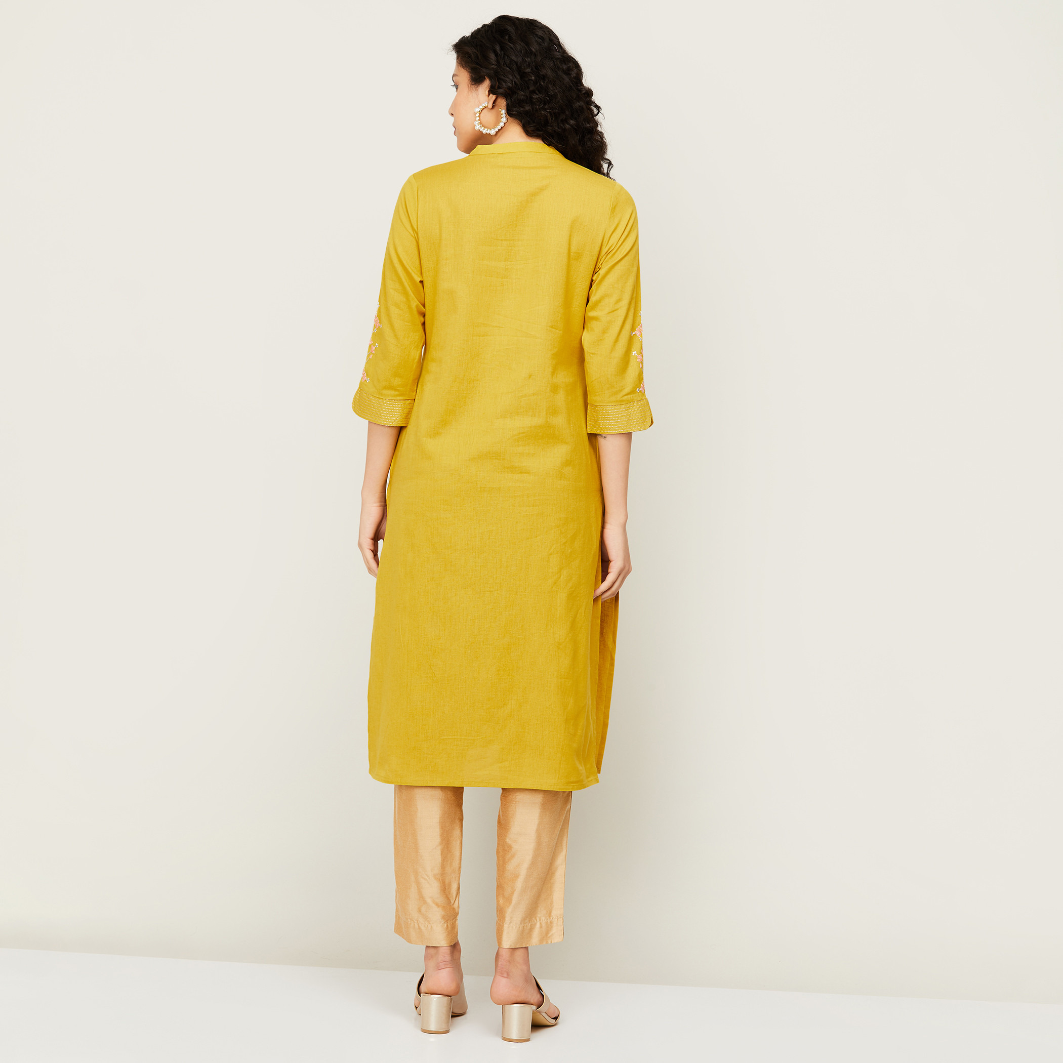 ميلانج الأصفر قمم-women-clothing-ethnicwear-kurtas-image-5