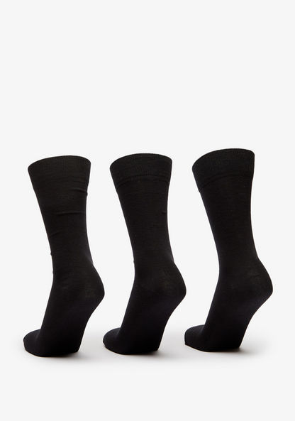 Gloo Solid Calf Length Socks - Set of 3-Men%27s Socks-image-2