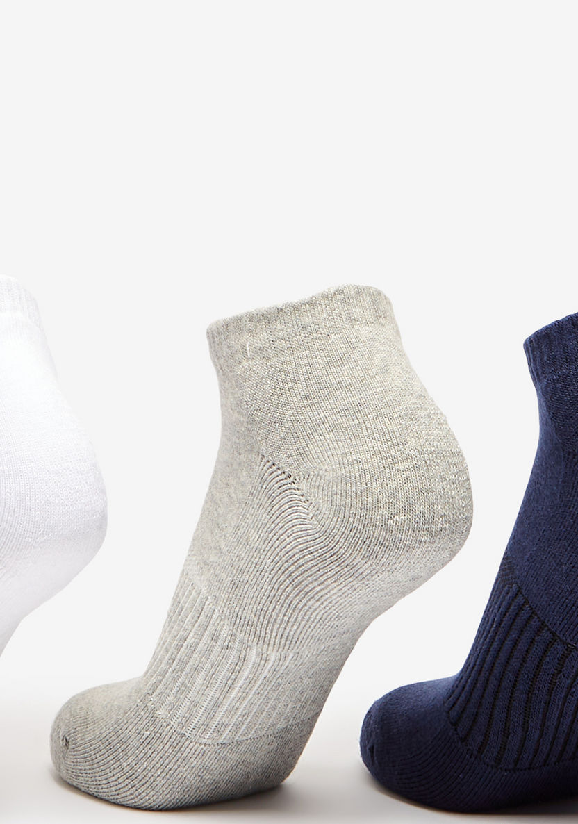 Gloo Textured Ankle Length Socks - Set of 3-Men%27s Socks-image-1
