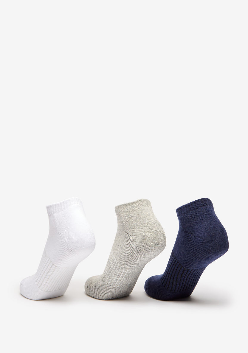 Gloo Textured Ankle Length Socks - Set of 3-Men%27s Socks-image-2