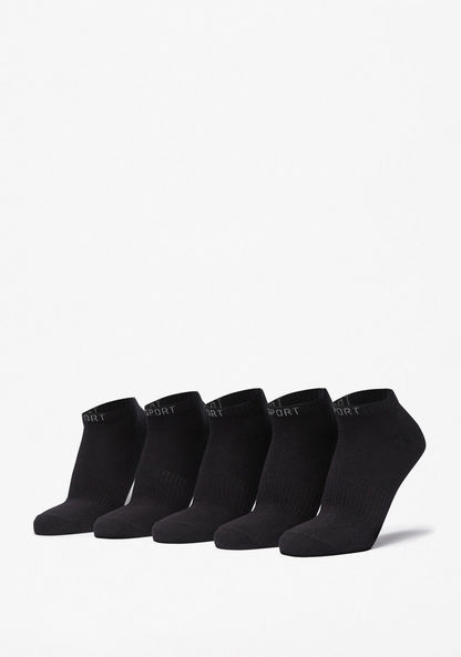 Gloo Textured Ankle Length Sports Socks - Set of 5-Men%27s Socks-image-0