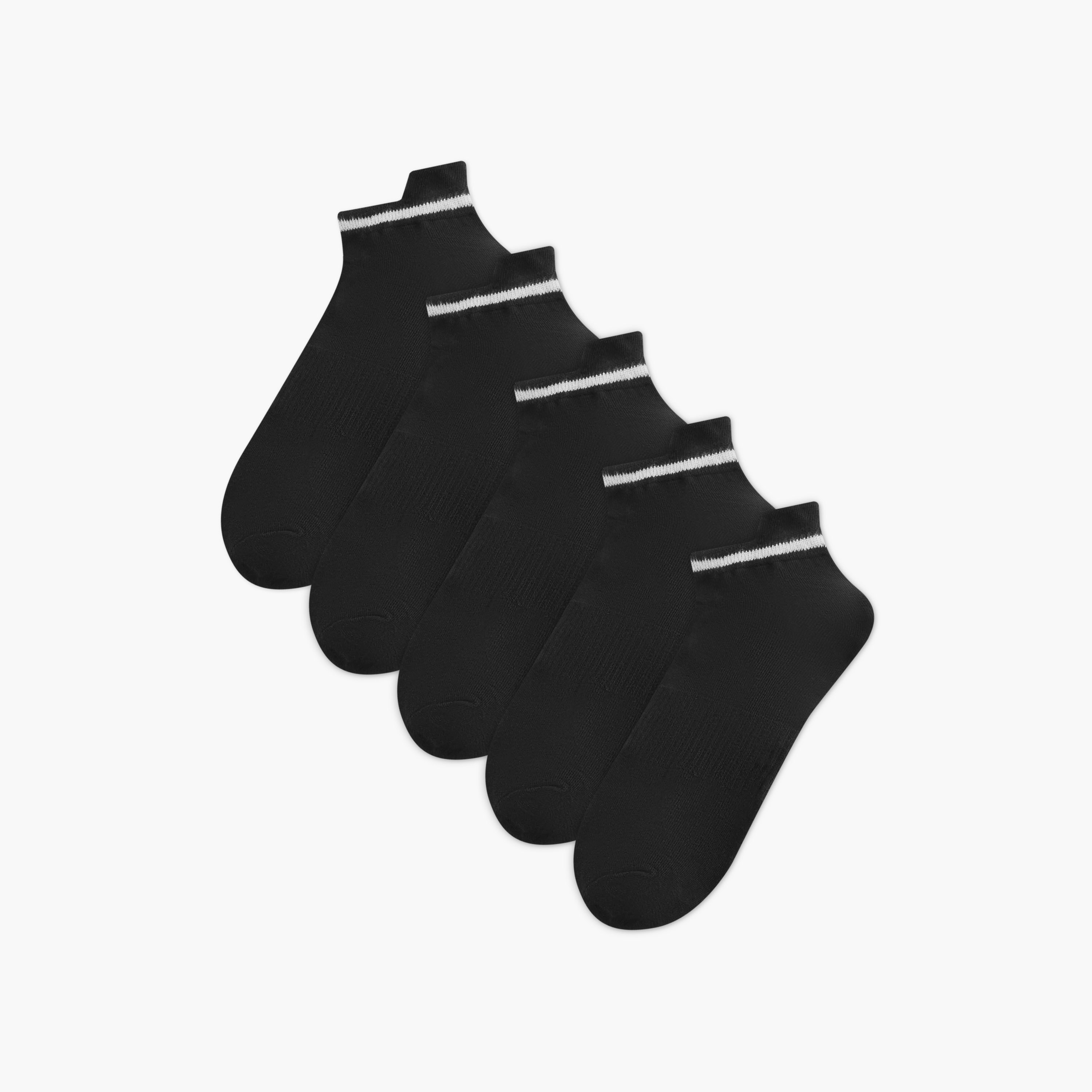 طقم جوارب 5 أزواج سادة بطول الكاحل من جلو-men-socks-image-1