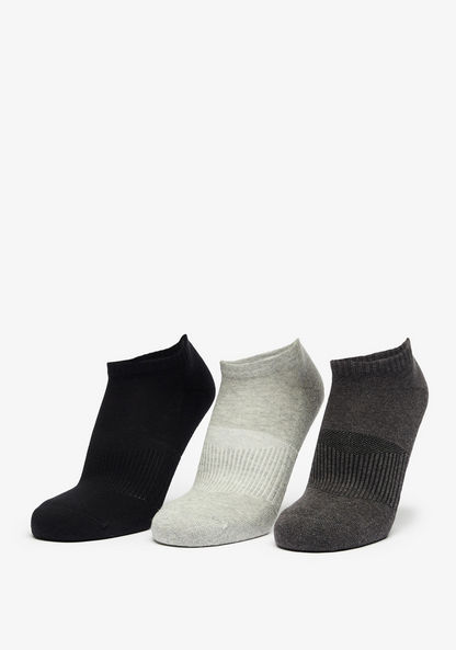 Gloo Textured Ankle Length Socks - Set of 3-Men%27s Socks-image-0