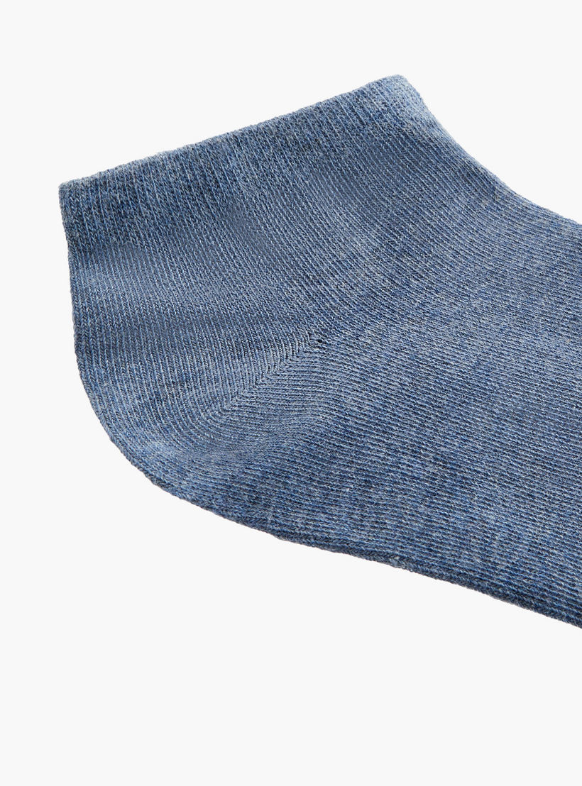 جوارب سادة بطول الكاحل من جلوو - طقم من 5-men-socks-image-5
