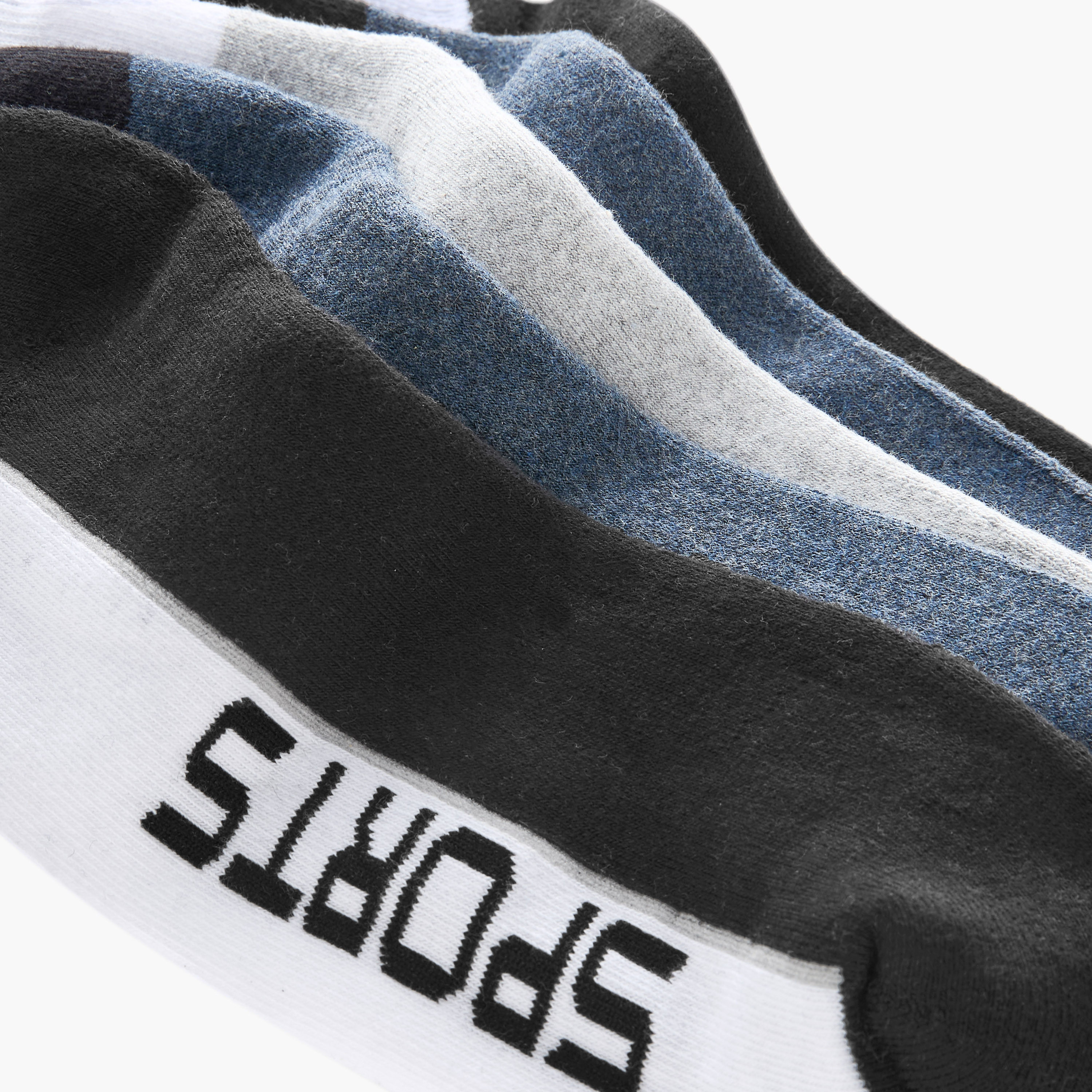 Gloo Colourblock Ankle Length Cushioned Socks - Set of 5-men-socks-image-4