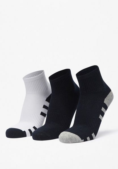 Gloo Textured Ankle Length Sports Socks - Set of 3-Men%27s Socks-image-0