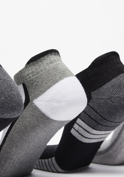 Gloo Textured Ankle Length Sports Socks - Set of 5-Men%27s Socks-image-1