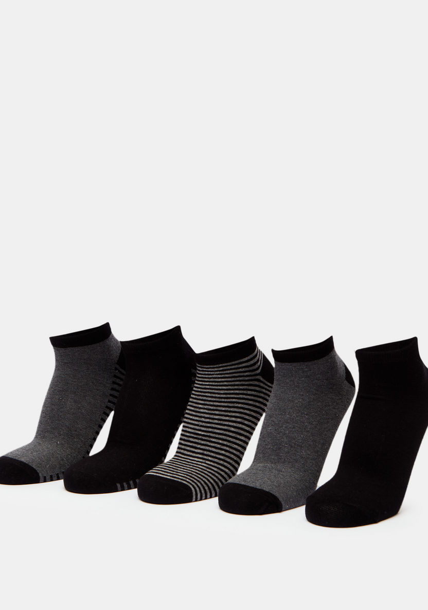 Gloo Assorted Ankle Length Socks with Elasticated Hem - Set of 5-Men%27s Socks-image-0
