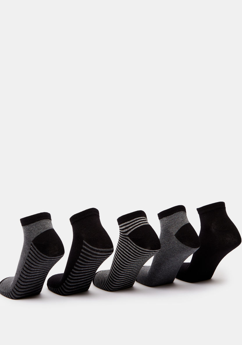 Gloo Assorted Ankle Length Socks with Elasticated Hem - Set of 5-Men%27s Socks-image-1