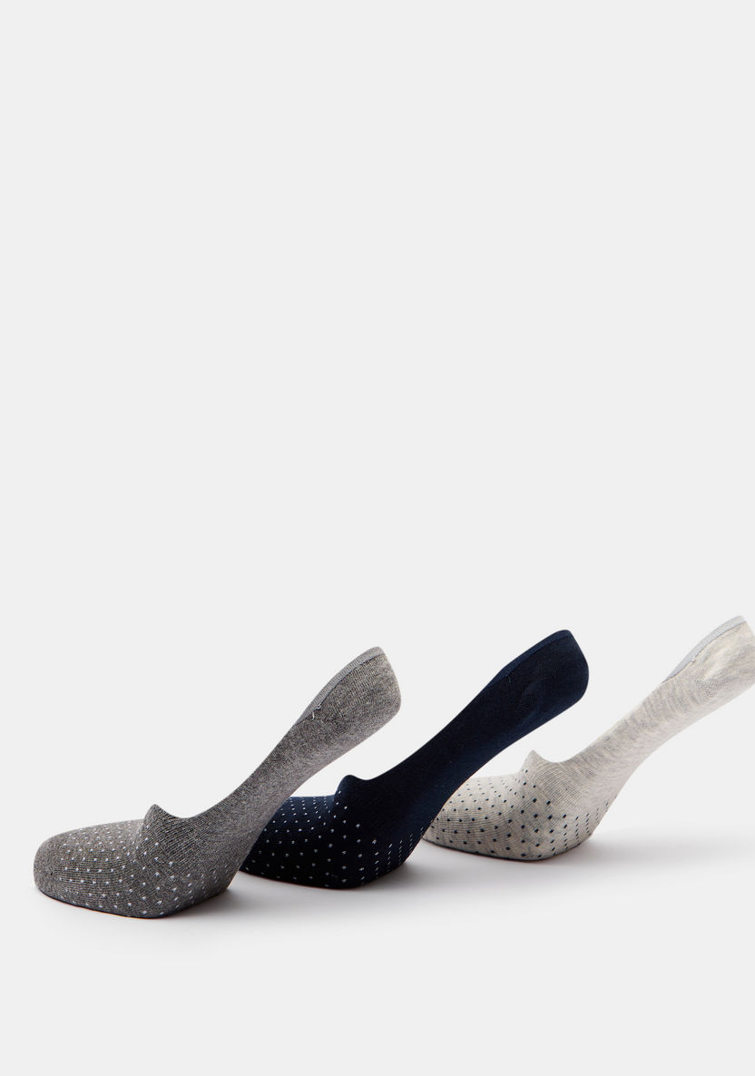Gloo Textured No Show Socks with Elasticated Hem - Set of 3-Men%27s Socks-image-1