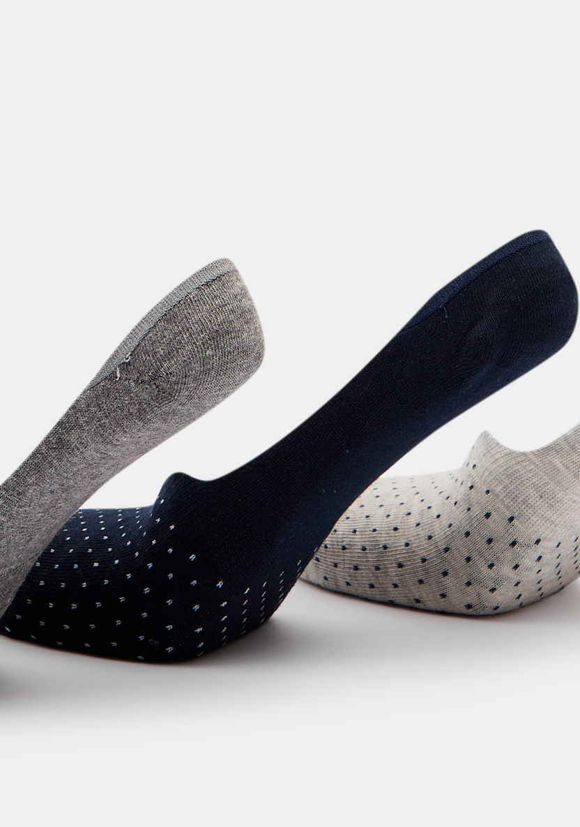 Gloo Textured No Show Socks with Elasticated Hem - Set of 3-Men%27s Socks-image-2