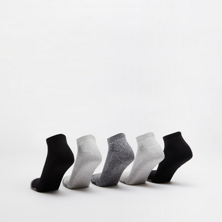 Gloo Solid Ankle Length Sports Socks - Set of 5