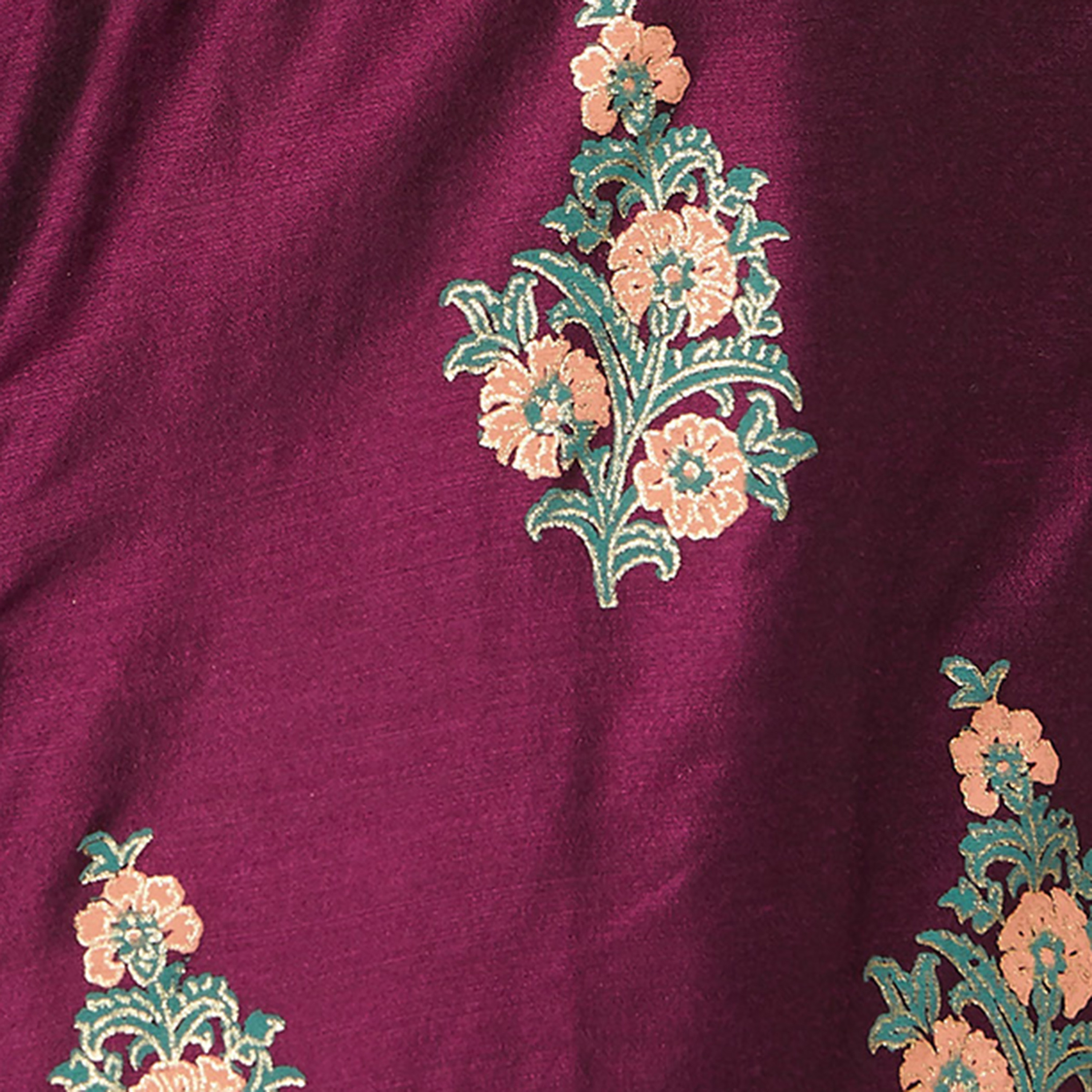 مجموعة كورتا وبالازوس مع دوباتا برقبة دائرية من مزيج النبيذ للنساء من ميلانج-women-clothing-ethnicwear-salwarsuits-image-7