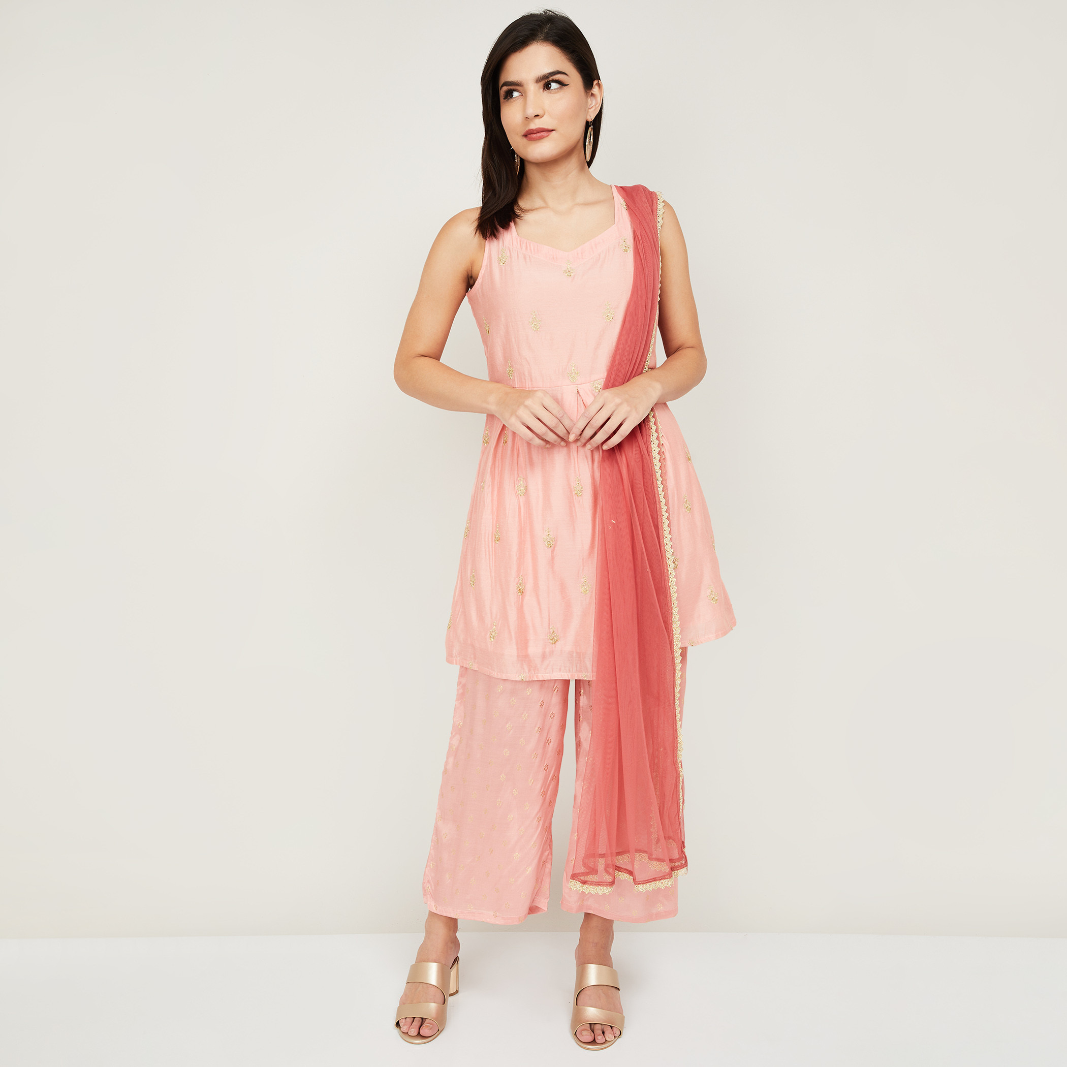 ميلانج لون القرنفل بدلة سالوار-women-clothing-ethnicwear-salwarsuits-image-1