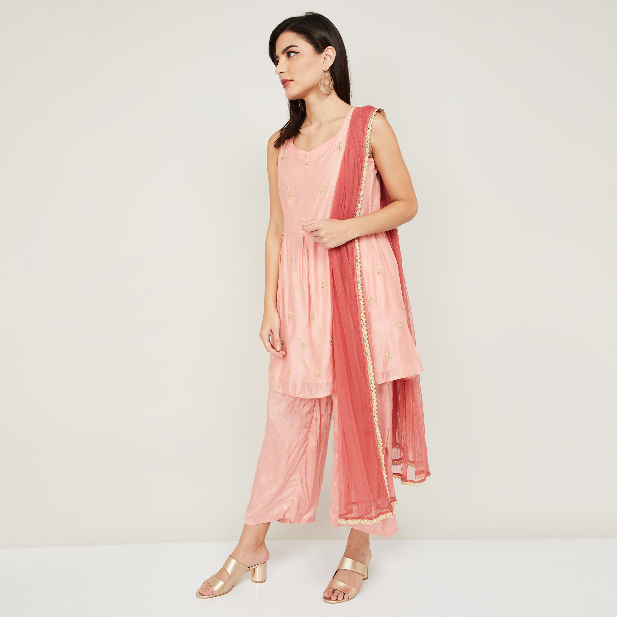 ميلانج لون القرنفل بدلة سالوار-women-clothing-ethnicwear-salwarsuits-image-6