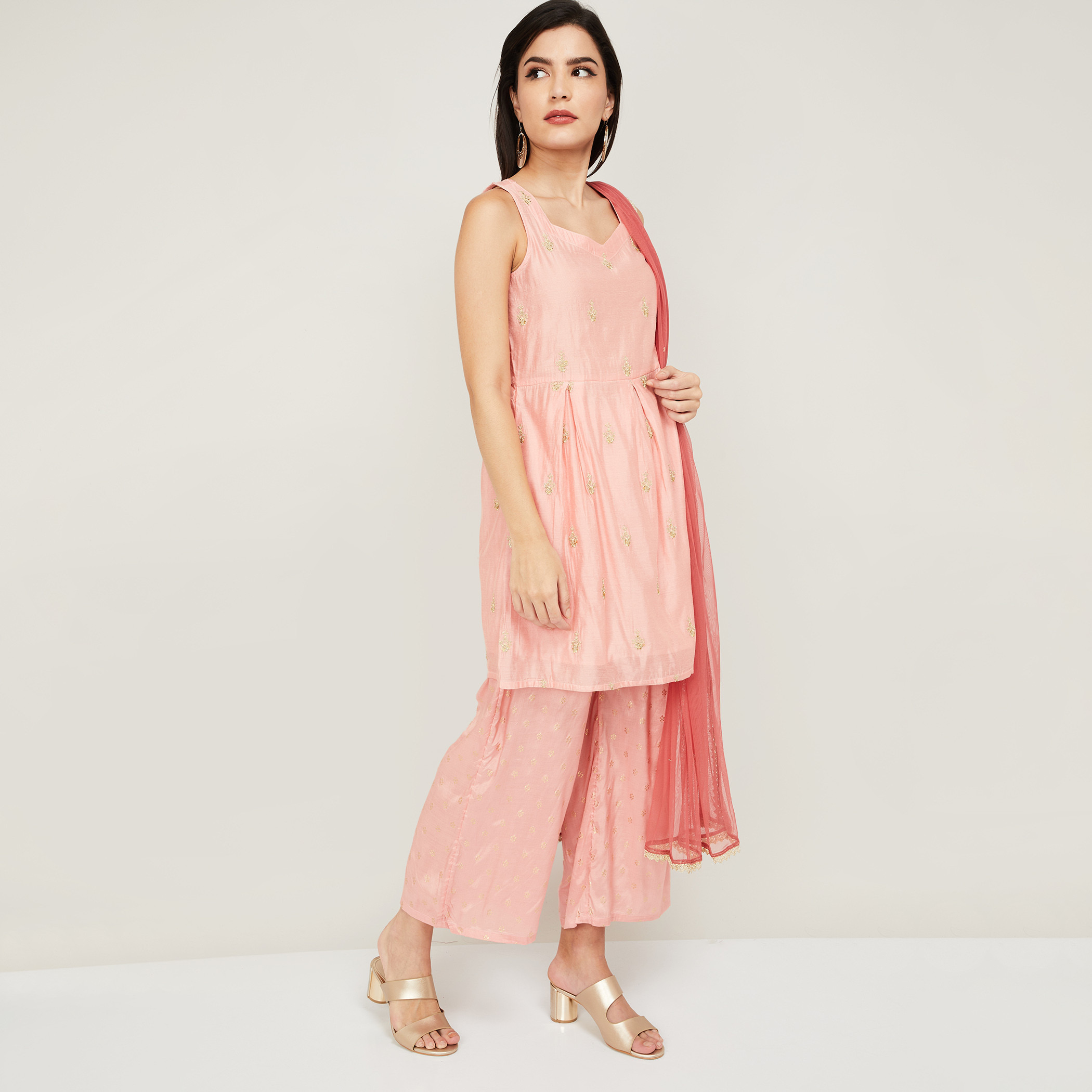 ميلانج لون القرنفل بدلة سالوار-women-clothing-ethnicwear-salwarsuits-image-7
