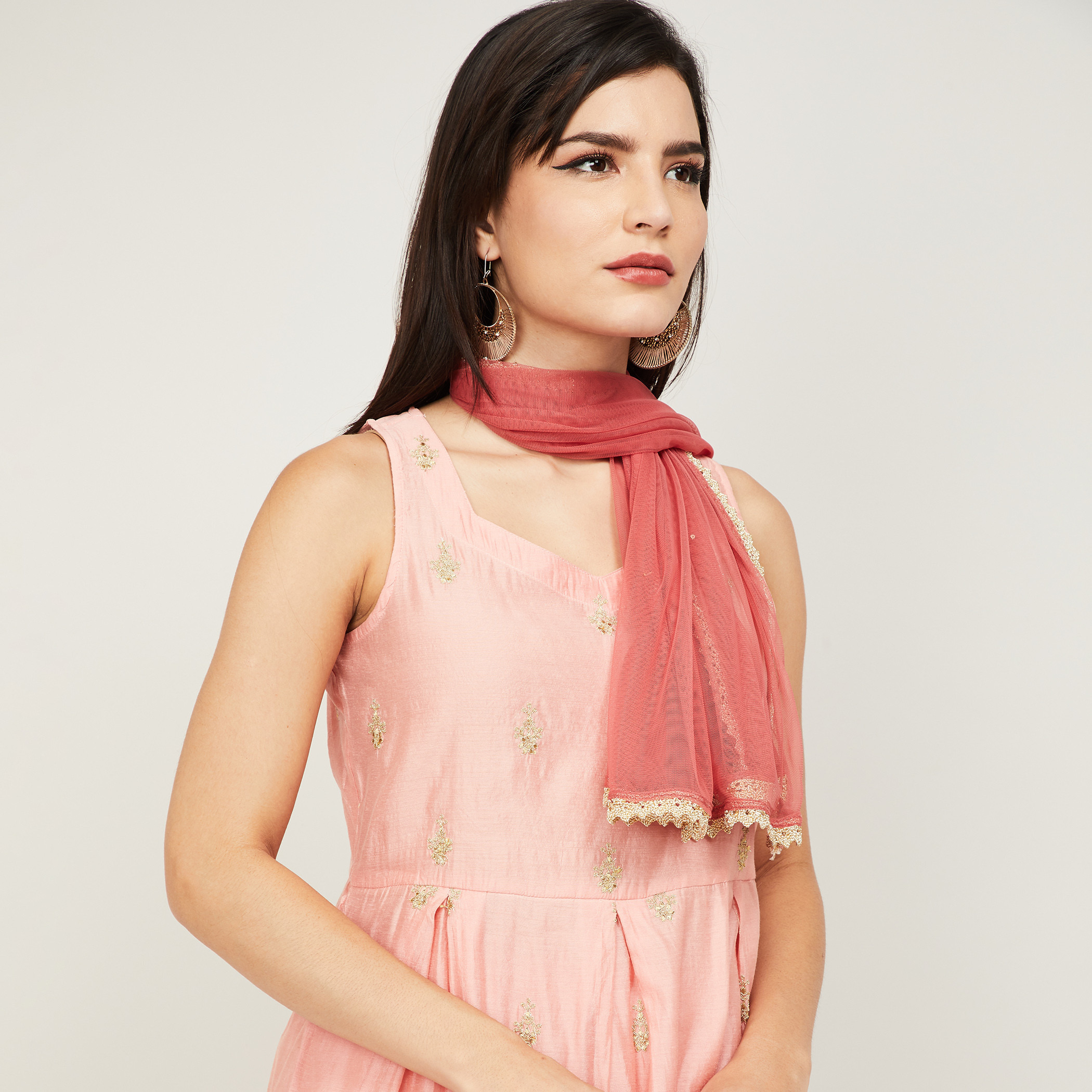 ميلانج لون القرنفل بدلة سالوار-women-clothing-ethnicwear-salwarsuits-image-8