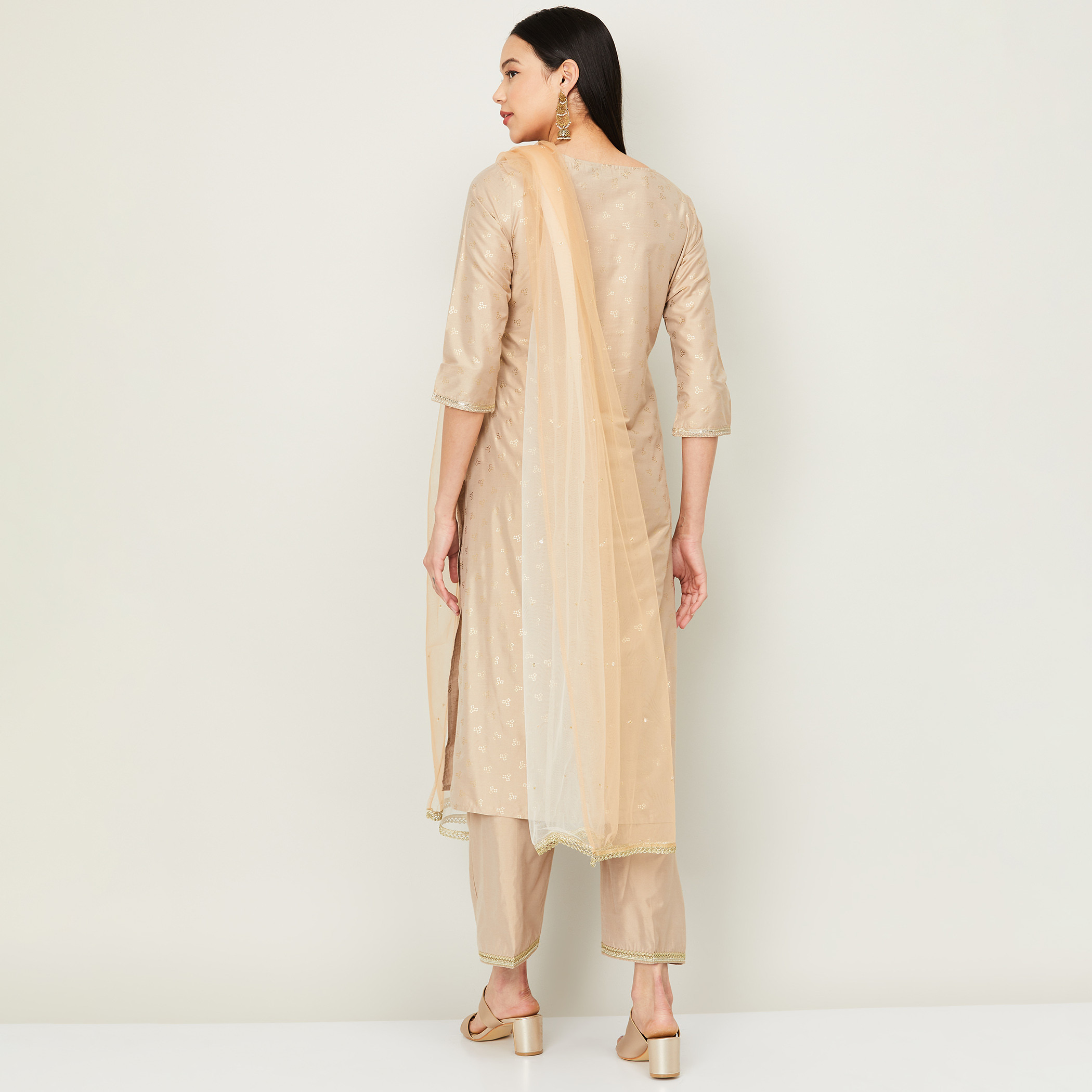 ميلانج اللون البيج كورتا-women-clothing-ethnicwear-salwarsuits-image-9