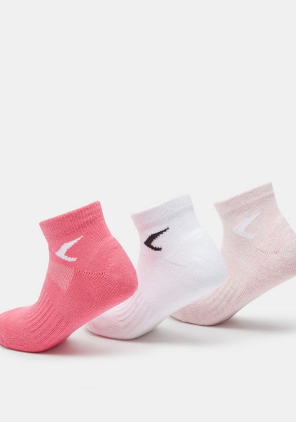 Dash Textured Ankle Length Socks - Set of 3-Girl%27s Socks and Tights-image-2