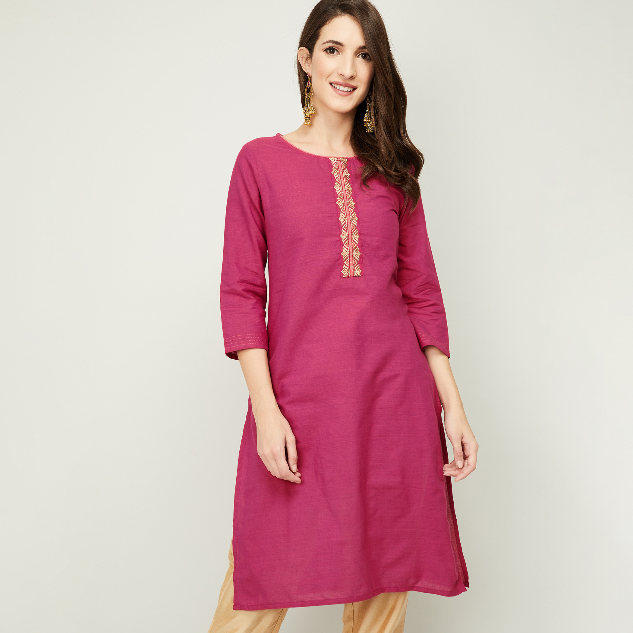 ميلانج لون القرنفل قمم-women-clothing-ethnicwear-kurtas-image-1