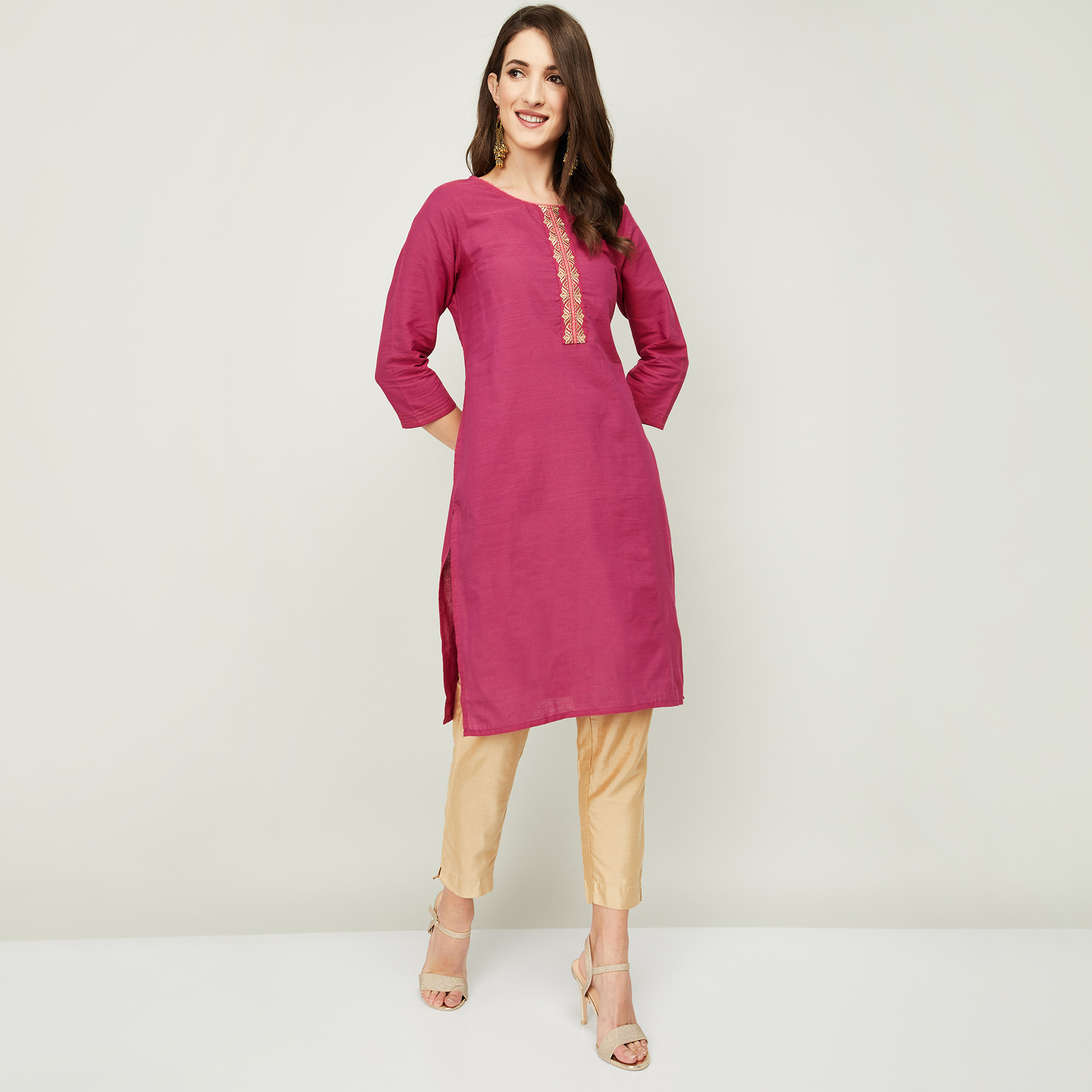 ميلانج لون القرنفل قمم-women-clothing-ethnicwear-kurtas-image-2