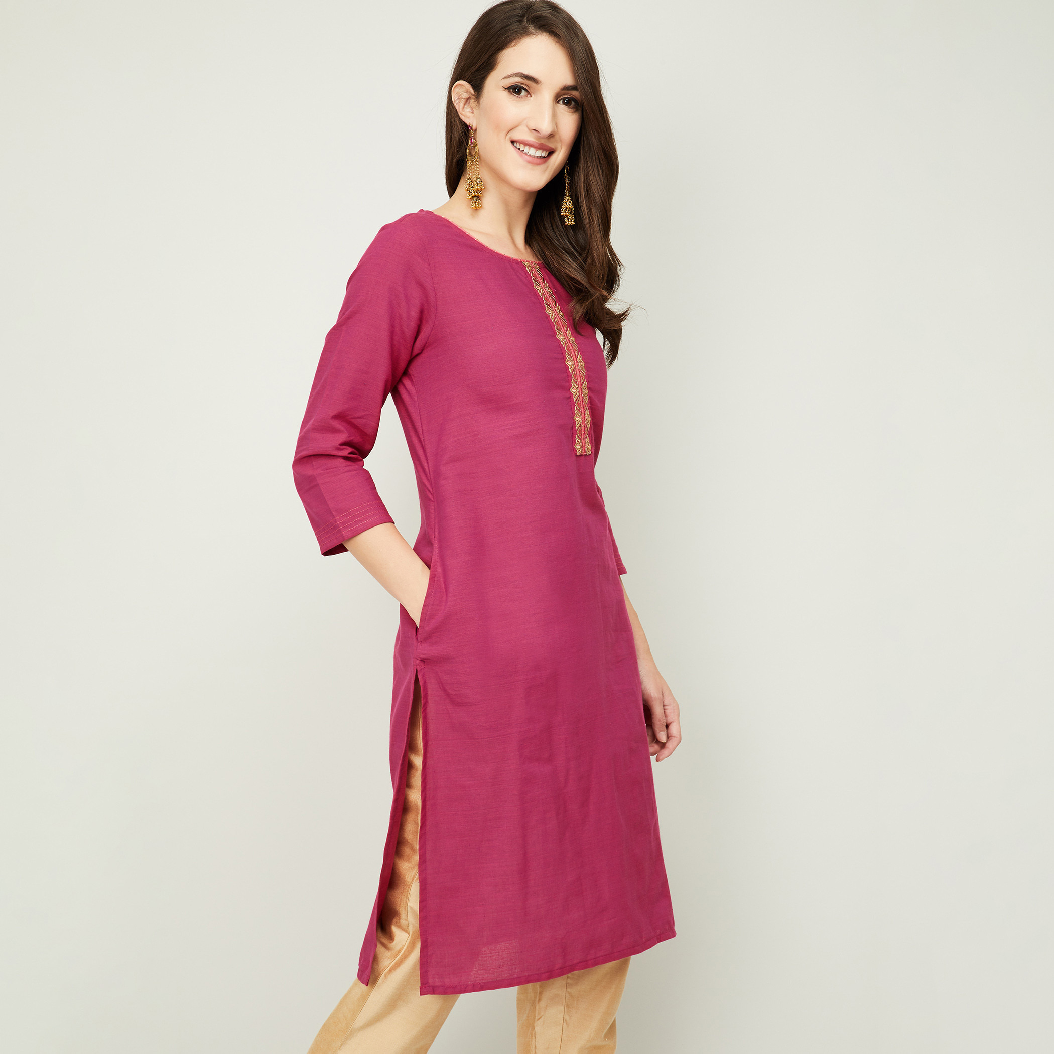 ميلانج لون القرنفل قمم-women-clothing-ethnicwear-kurtas-image-3