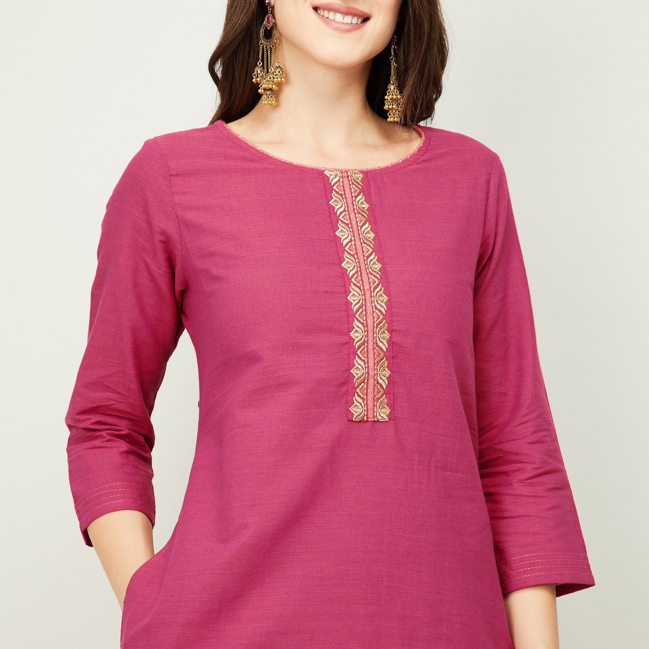 ميلانج لون القرنفل قمم-women-clothing-ethnicwear-kurtas-image-4