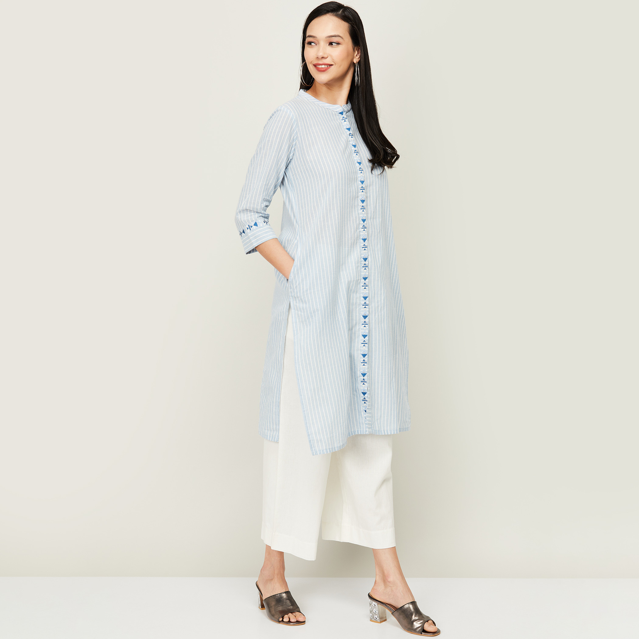 ميلانج أزرق قمم-women-clothing-ethnicwear-kurtas-image-3