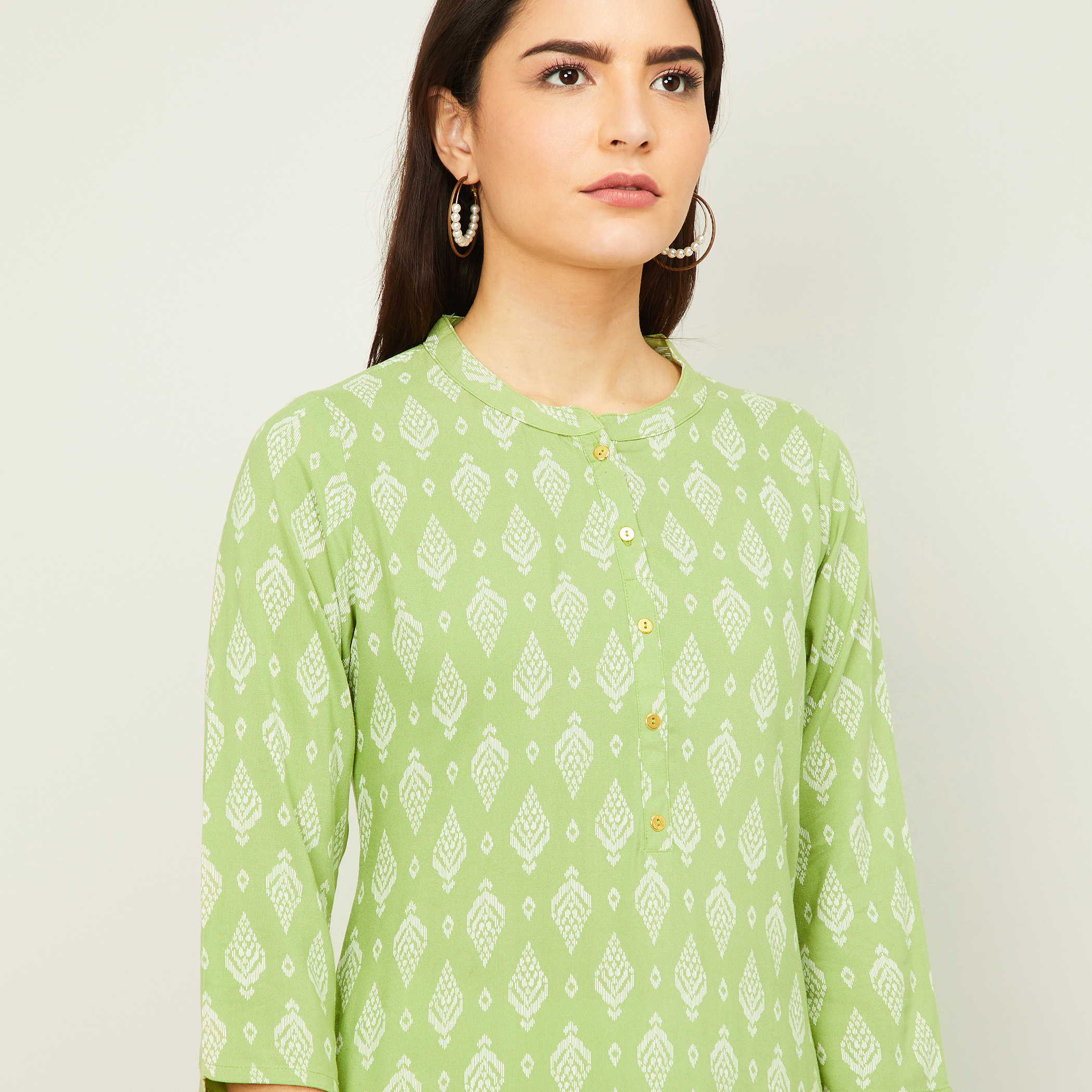ميلانج أخضر قمم-women-clothing-ethnicwear-kurtas-image-4