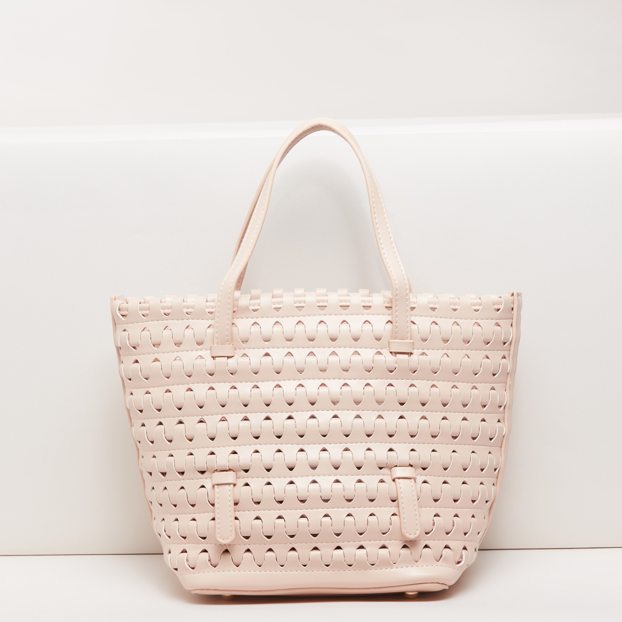 Weave Design Tote Bag with Pouch-women-bagsandwallets-handbags-image-2