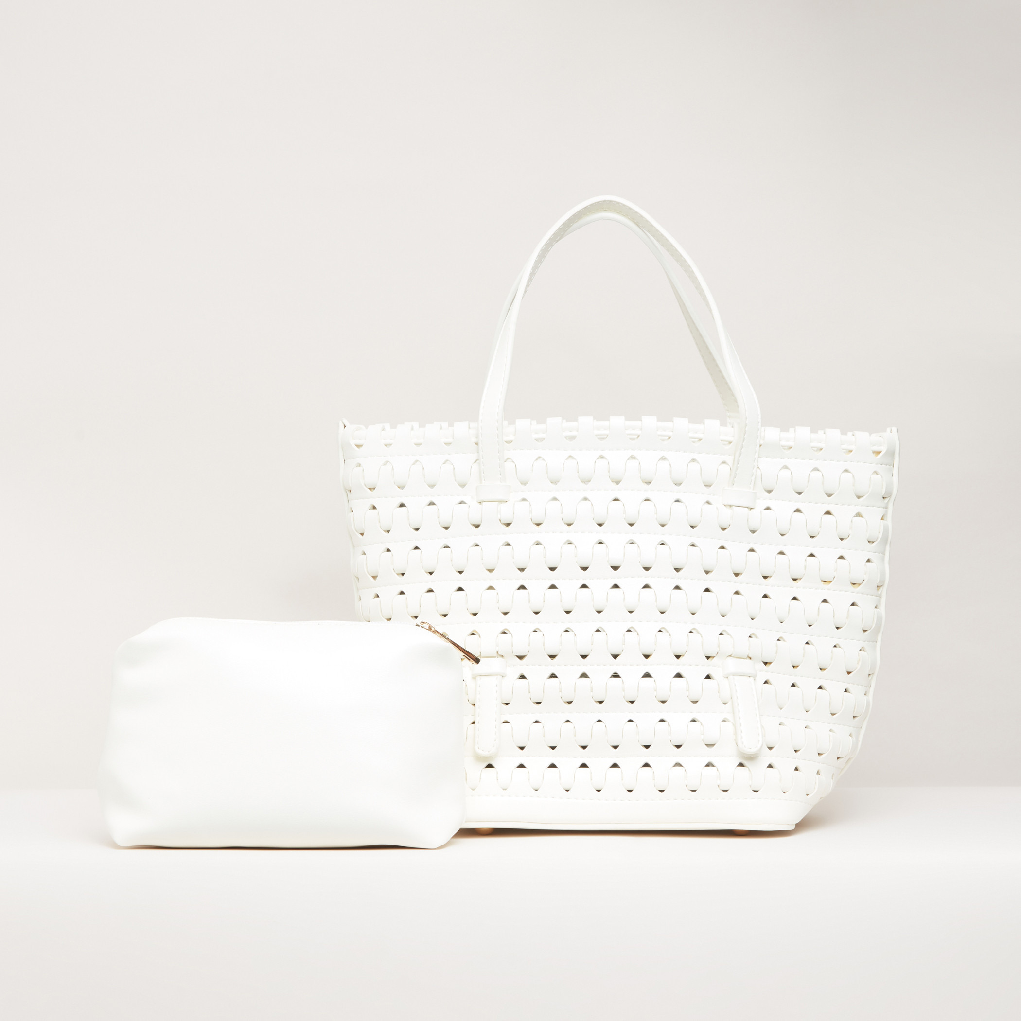 Weave Design Tote Bag with Pouch-women-bagsandwallets-handbags-image-7