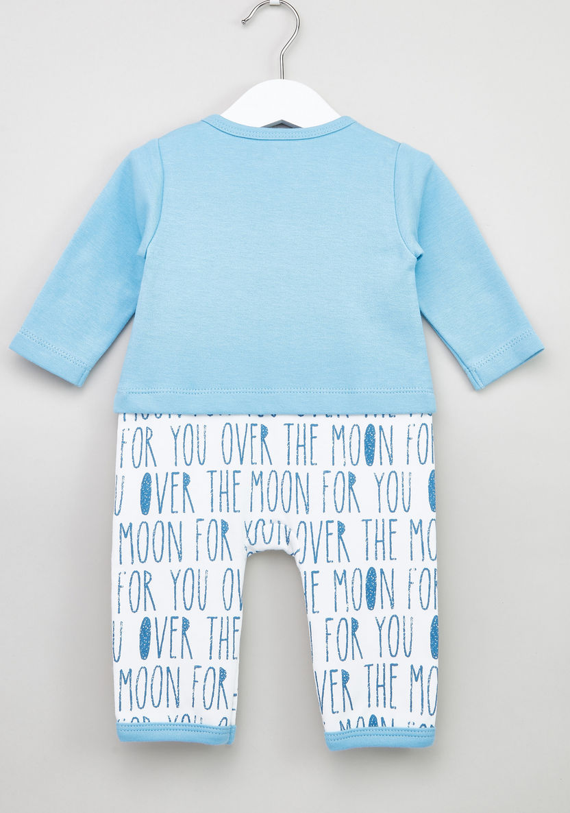 Juniors Printed Long Sleeves Sleepsuit-Sleepsuits-image-2