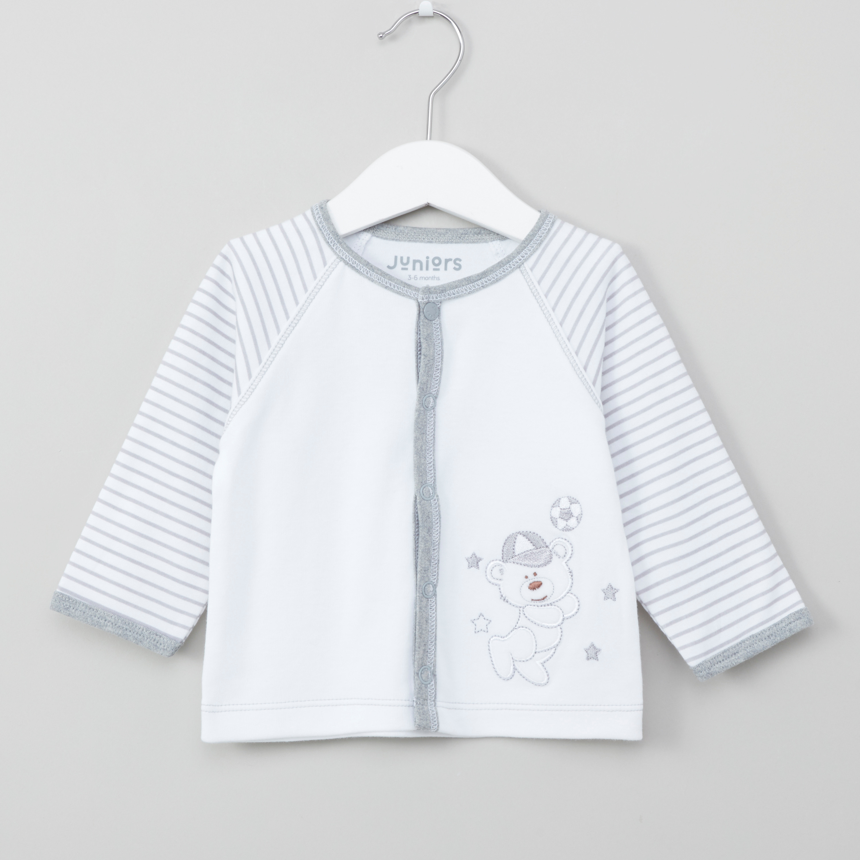 Juniors Playing Bear Raglan Sleeves Shirt and Pyjama Set-baby-boys-clothing-nightwear-pyjamasets-image-2