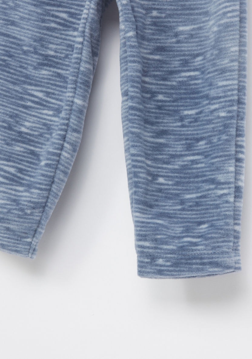 Juniors Textured Long Sleeves T-shirt and Pants-Pyjama Sets-image-4