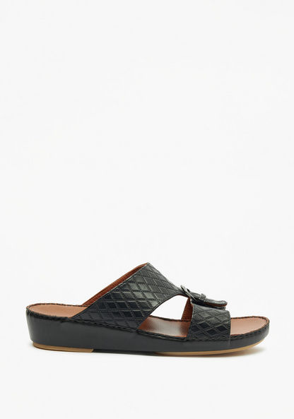 Duchini Men's Textured Slip-On Arabic Sandals-Men%27s Sandals-image-2