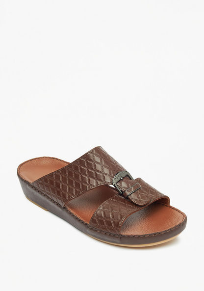 Duchini Men's Textured Slip-On Arabic Sandals-Men%27s Sandals-image-1