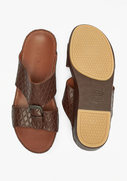 Duchini Men's Textured Slip-On Arabic Sandals-Men%27s Sandals-image-4