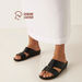 Duchini Mens' Textured Slip-On Arabic Sandals with Metal Detail-Men%27s Sandals-thumbnail-0