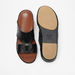 Duchini Mens' Textured Slip-On Arabic Sandals with Metal Detail-Men%27s Sandals-thumbnailMobile-6