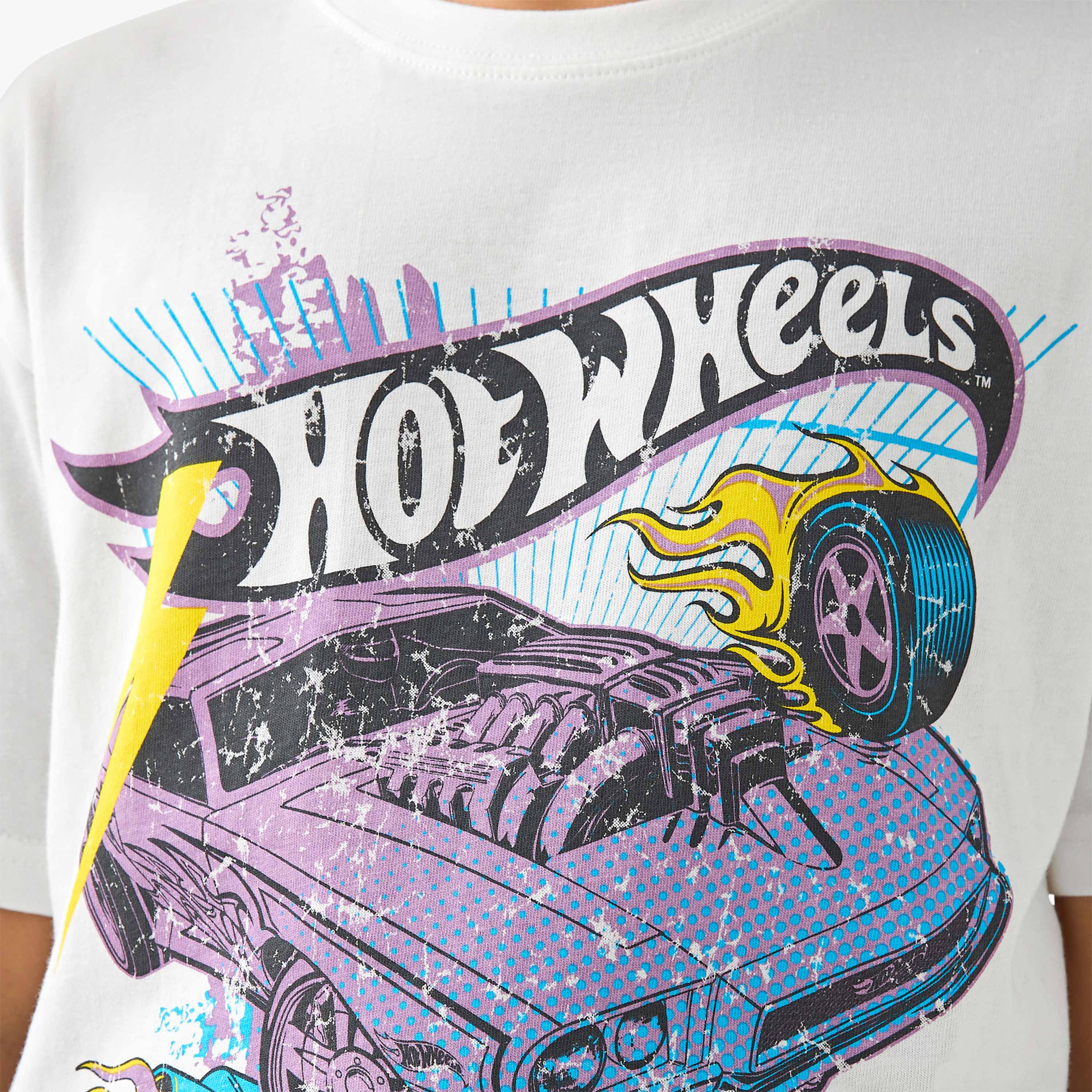 Hot Wheels Print T-Shirt with Short Sleeves-boys-clothing-tshirtsandpolos-image-5