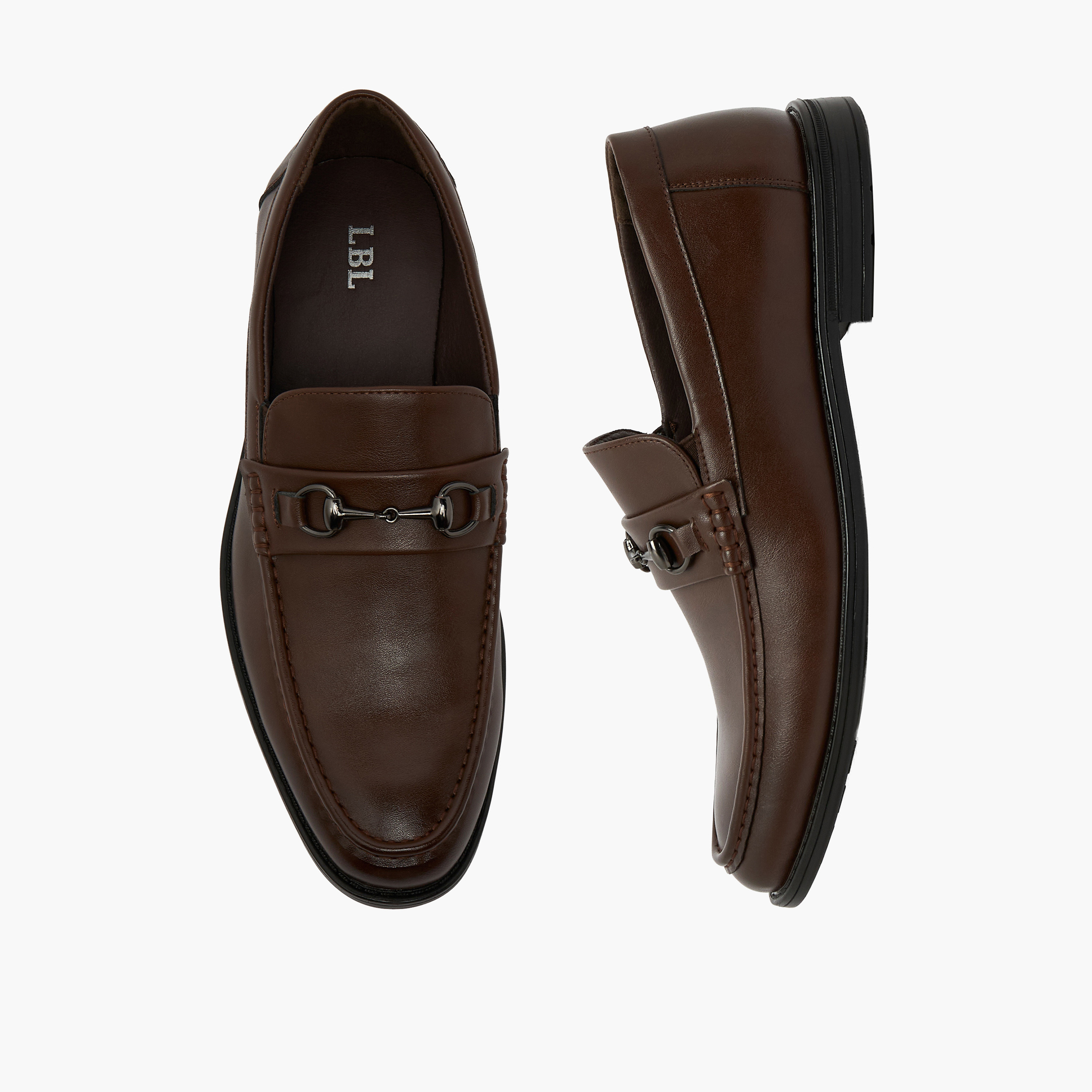 حذاء سهل الارتداء بزينة معدنية للرجال من إل بي إل من شو إكسبرس-men-shoes-formalshoes-image-1