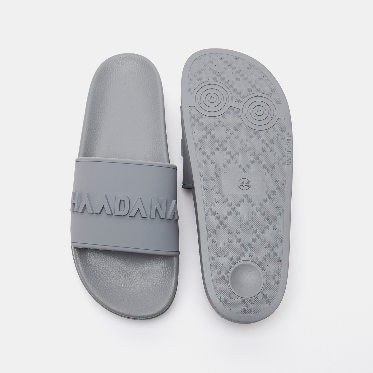 Shop Haadana Textured Slide Slippers Online | Splash Saudi