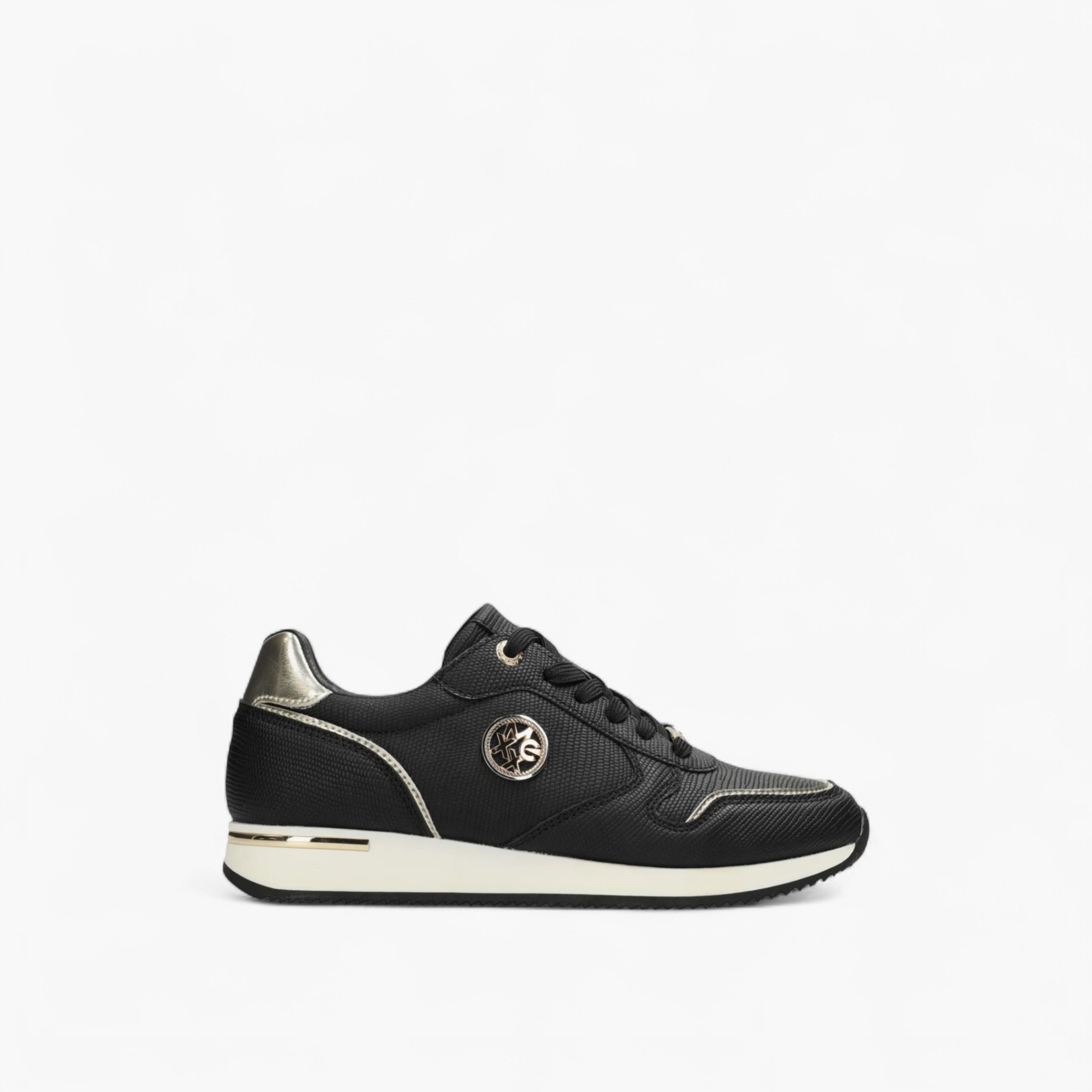 Mexx Panelled Lace-Up Sneakers with Metallic Accent-women-shoes-sneakers-image-2